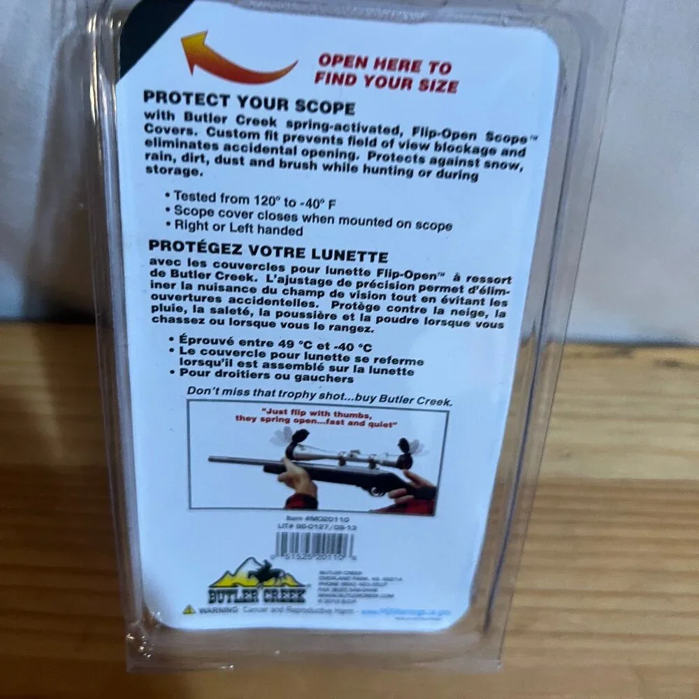 Butler Creek Flip-Open Scope Cover; 11 EYE; 1.550